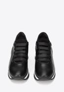 Leather fashion flatform trainers, black, 93-D-652-Z-37, Photo 3