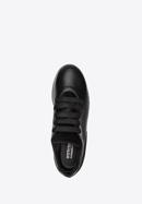 Leather fashion flatform trainers, black, 93-D-652-1-40, Photo 4