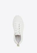 Women's leather platform trainers, white-gold, 96-D-951-1-37, Photo 4
