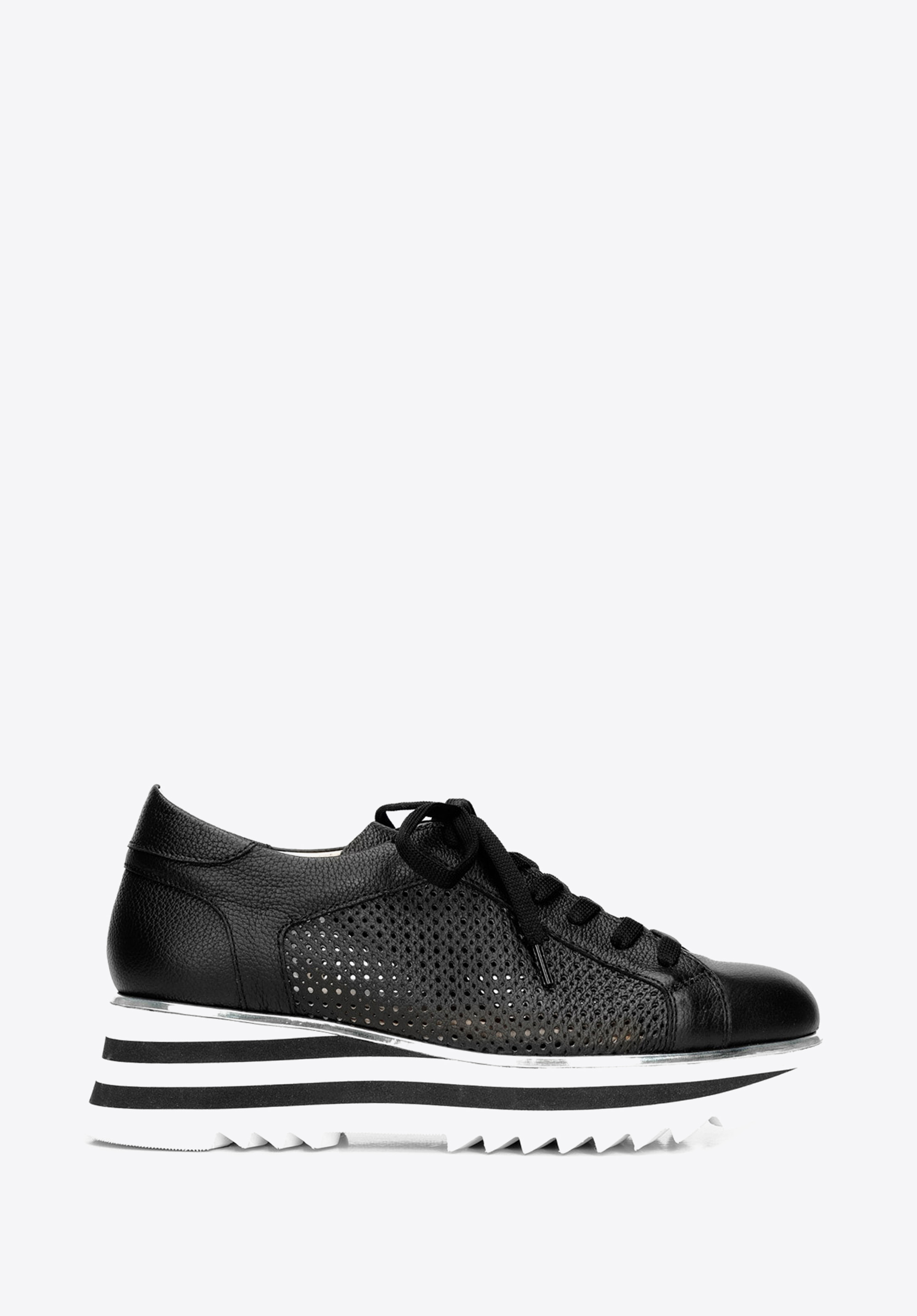 Damskie sneakersy ze skóry perforowanej