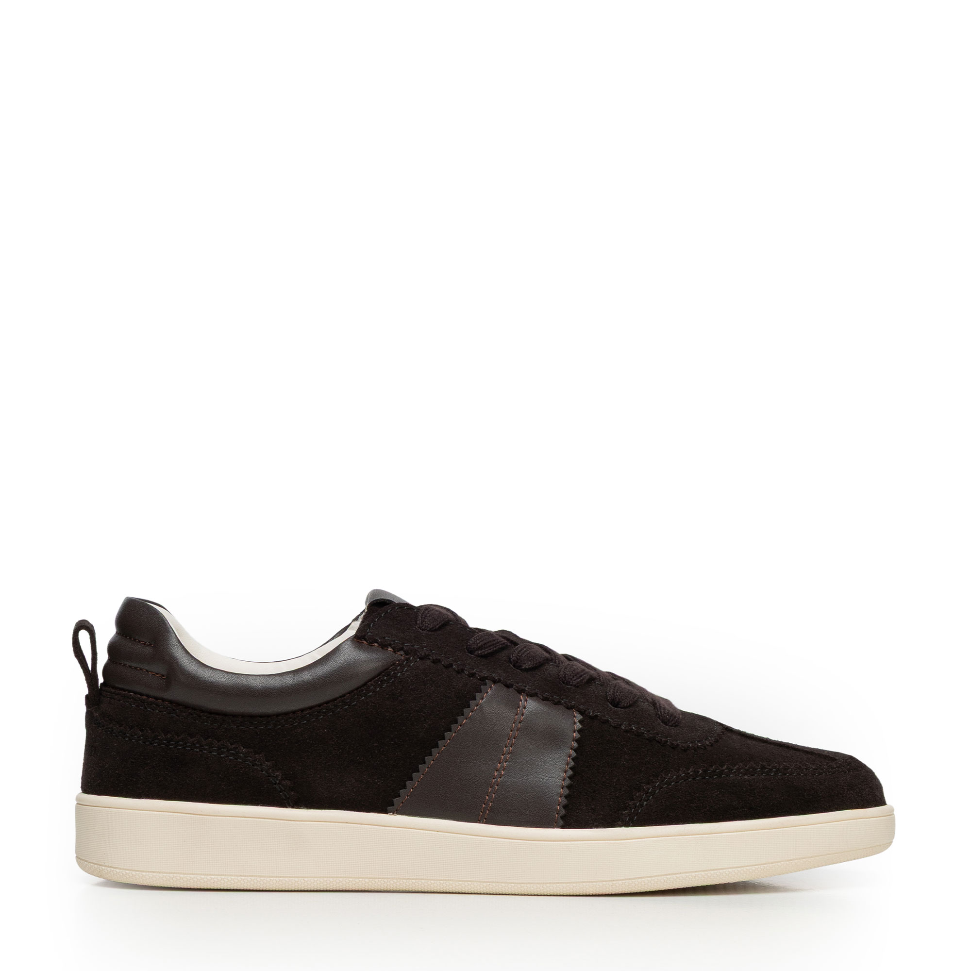 Dámske semišové sneakersy hnedé 102-D-359-4