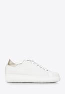Women's leather fashion trainers, white, 96-D-102-0-35, Photo 1