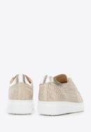 Women's leather fashion trainers, beige, 96-D-102-9-39, Photo 4