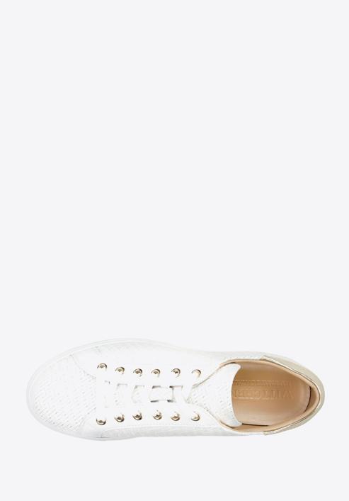 Women's leather fashion trainers, white, 96-D-102-9-41, Photo 5