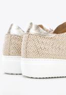 Women's leather fashion trainers, beige, 96-D-102-9-37, Photo 8