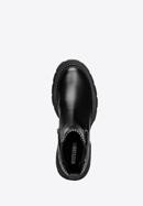 Platform leather ankle boots, black-graphite, 93-D-508-1G-37, Photo 4