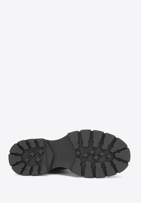 Platform leather ankle boots, black, 93-D-508-1G-37, Photo 6