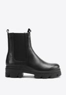 Platform leather Chelsea boots, black, 93-D-970-1-36, Photo 1