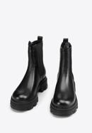 Platform leather Chelsea boots, black, 93-D-970-1-36, Photo 2