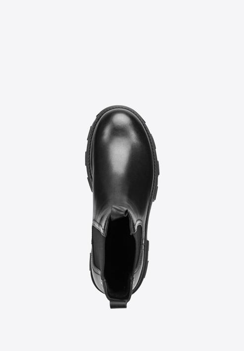 Platform leather Chelsea boots, black, 93-D-970-1-36, Photo 5