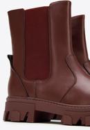 Leather platform ankle boots, cherry, 97-D-858-0-41, Photo 7