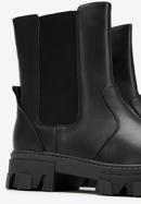 Leather platform ankle boots, black, 97-D-858-3-36, Photo 8