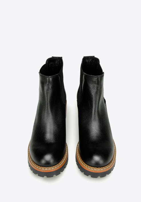 Women's leather Chelsea boots, black, 97-D-305-1-37, Photo 3