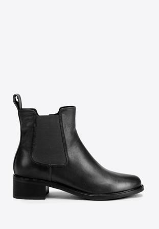 Leather Chelsea boots, black, 93-D-507-1-35, Photo 1