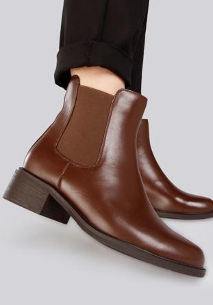 Leather Chelsea boots, brown, 93-D-507-4-38, Photo 1