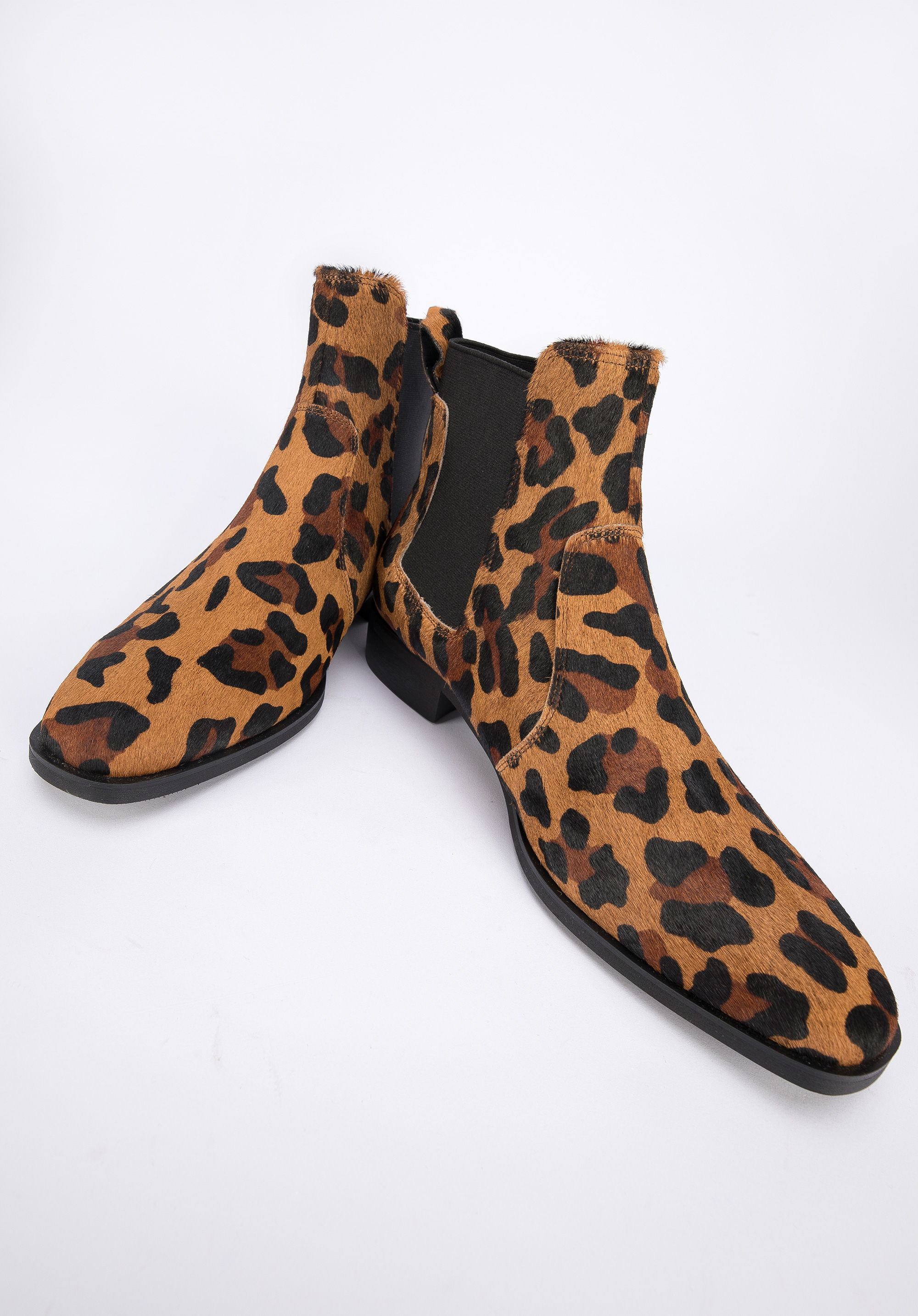 Mens leopard outlet print chelsea boots