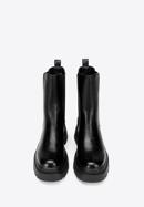 Women's faux leather lug sole boots, black, 97-DP-803-0-41, Photo 3