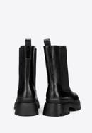 Women's faux leather lug sole boots, black, 97-DP-803-0-40, Photo 4