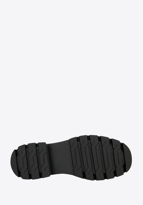 Women's faux leather lug sole boots, black, 97-DP-803-0-40, Photo 5