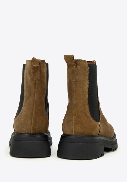 Women's suede Chelsea boots, light brown, 97-D-308-4-38, Photo 4