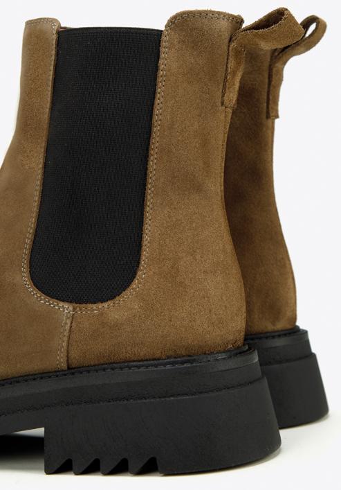 Women's suede Chelsea boots, light brown, 97-D-308-1-40, Photo 7