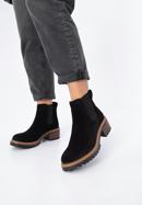 Women's suede Chelsea boots, black, 97-D-305-1Z-40, Photo 15