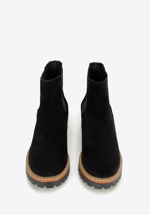 Women's suede Chelsea boots, black, 97-D-305-1Z-37, Photo 3