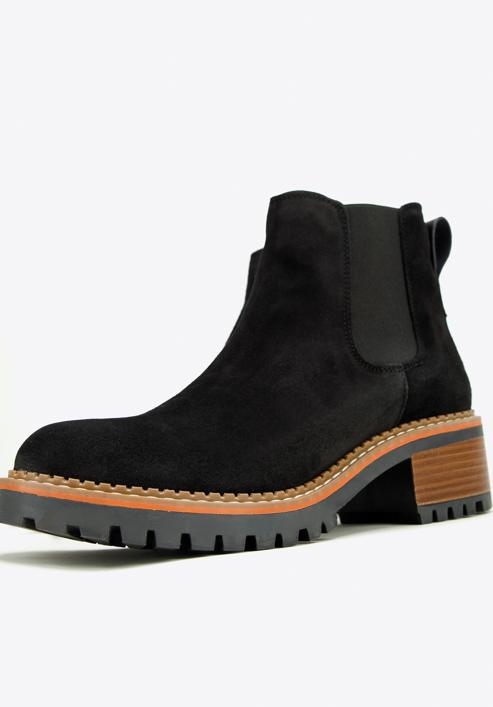 Women's suede Chelsea boots, black, 97-D-305-1Z-40, Photo 7