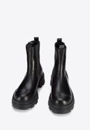 Leather lug sole ankle boots, black, 95-D-512-1-38, Photo 2