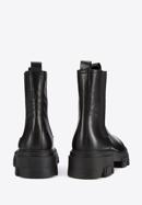 Leather lug sole ankle boots, black, 95-D-512-1-40, Photo 4