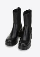 Women's leather ankle boots, black, 97-D-300-1-40, Photo 2