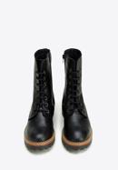 Women's leather combat boots, black, 97-D-304-1-35, Photo 3