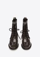 Leather lace up boots, brown, 93-D-954-8-39, Photo 3