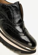 Damskie wsuwane sneakersy z lakierowanej skóry, czarny, 98-D-107-1-38_5, Zdjęcie 7