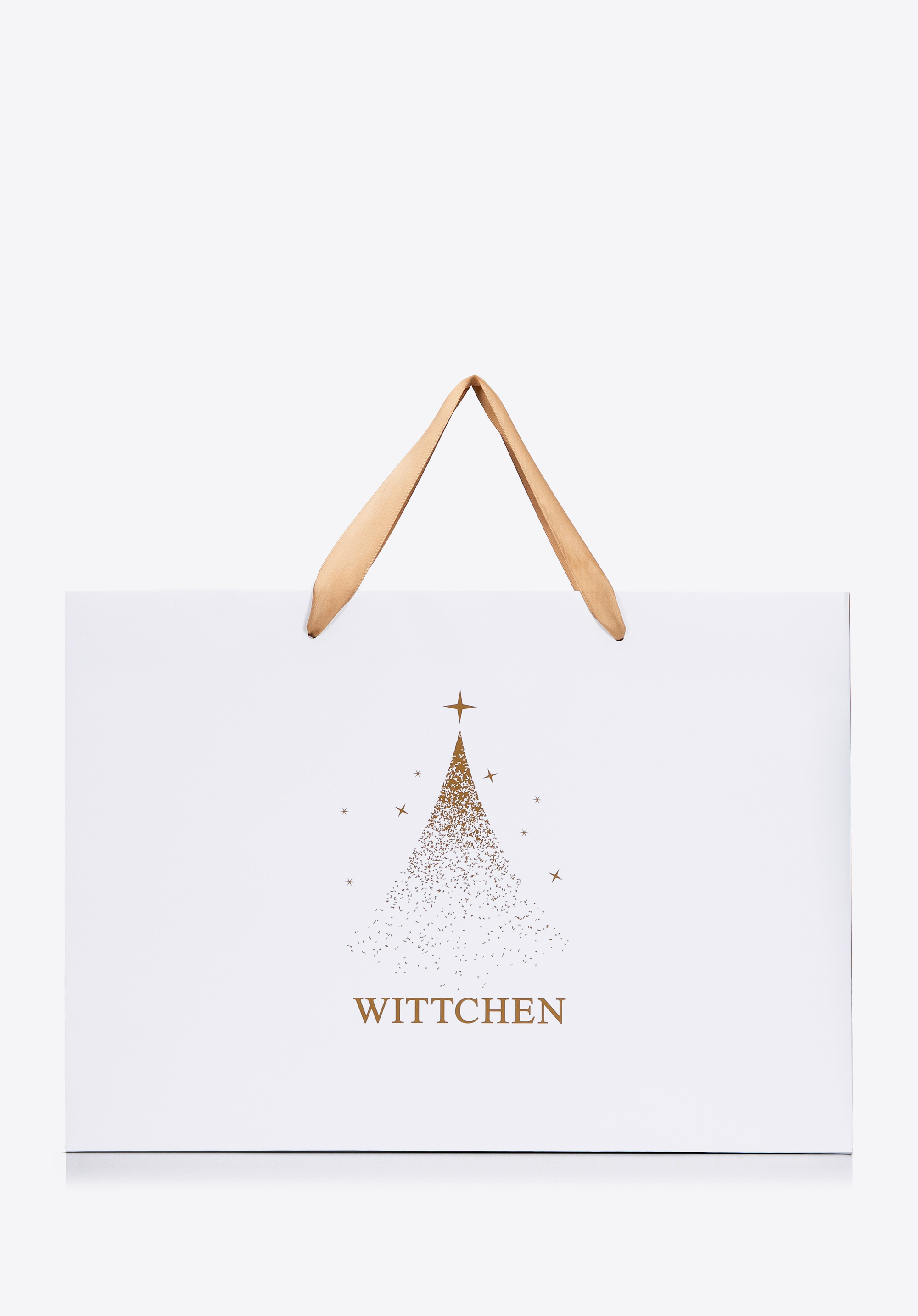 Large gift bag, white-gold, TORBA-3P, Photo 1