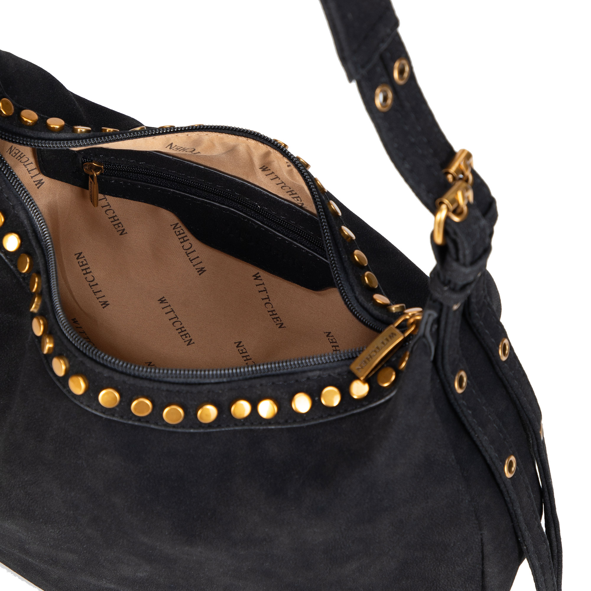 Čierna dámska crossbody kabelka Wittchen z polyesteru s moderným vzhľadom, Vyberte variant čierna