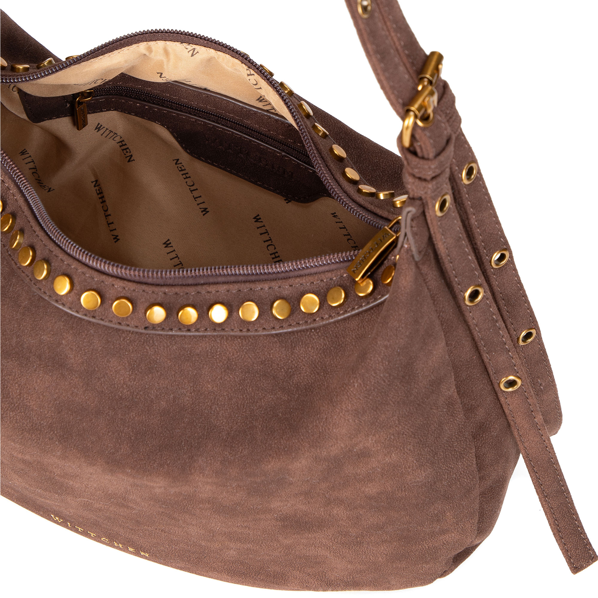 Hnedá dámska crossbody kabelka Wittchen z polyesteru, Vyberte variant hnedá