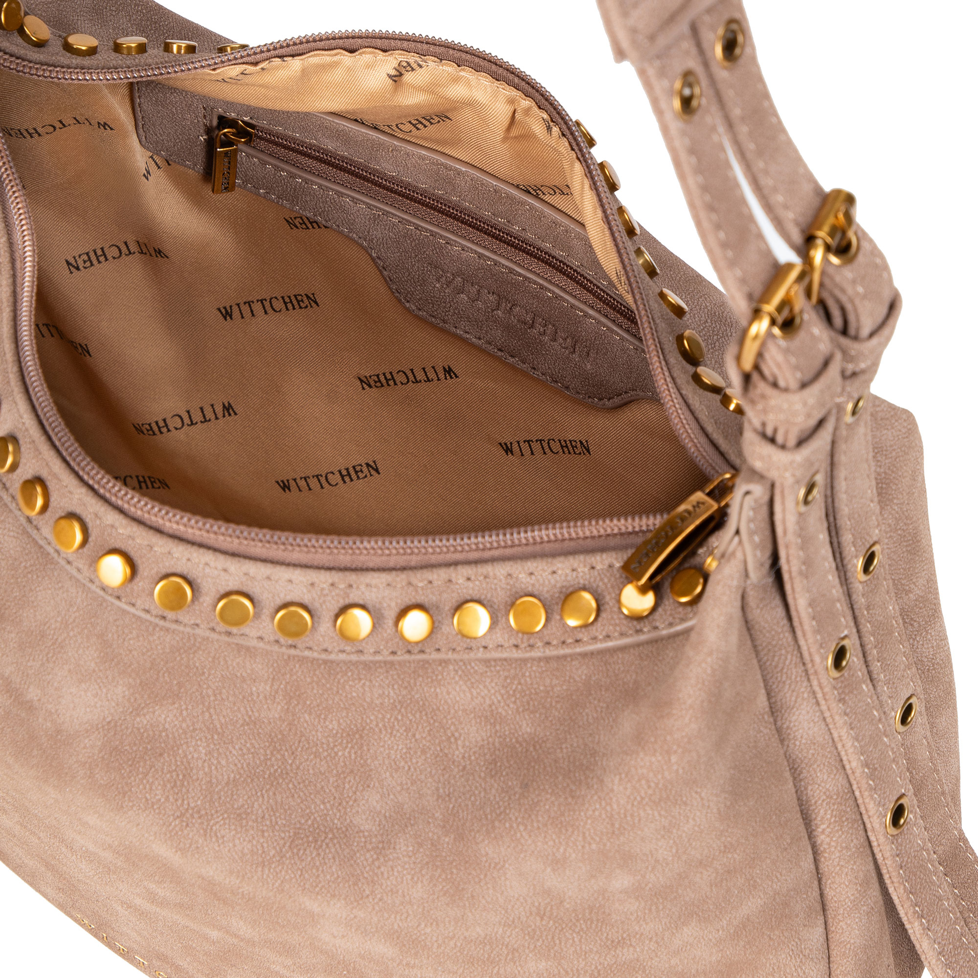 Béžová dámska crossbody kabelka Wittchen z polyesteru, Vyberte variant béžová