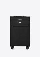Duża walizka miękka jednokolorowa, czarny, 56-3S-653-9, Zdjęcie 1