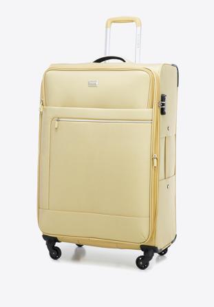 Large soft shell suitcase, beige, 56-3S-853-86, Photo 1