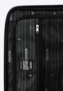 Średnia walizka miękka z błyszczącym suwakiem z przodu, czarny, 56-3S-852-35, Zdjęcie 8