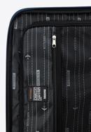 Średnia walizka miękka z błyszczącym suwakiem z przodu, granatowy, 56-3S-852-35, Zdjęcie 8