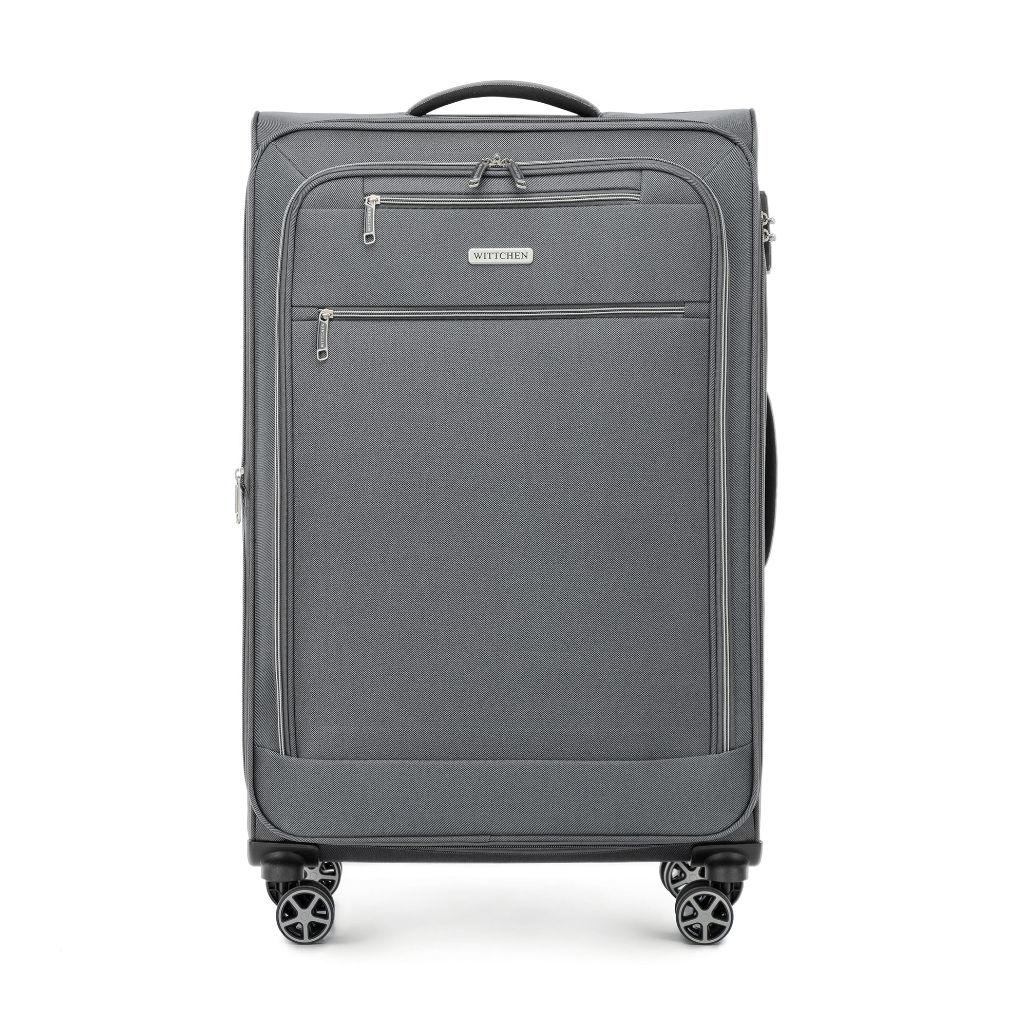 Veľký mäkký kabínový kufor, polyester, sivý 56-3S-173-00