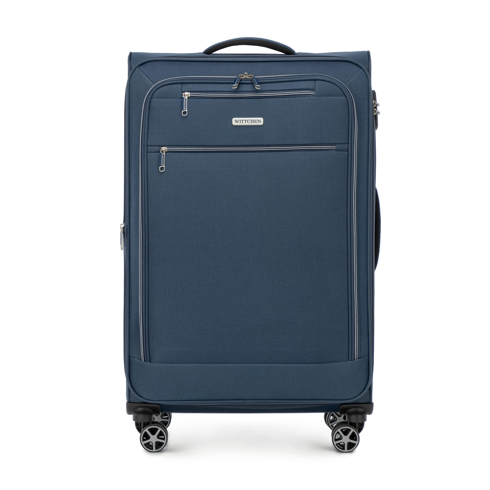 Veľký mäkký kabínový kufor, polyester, námornícka modrá 56-3S-173-90