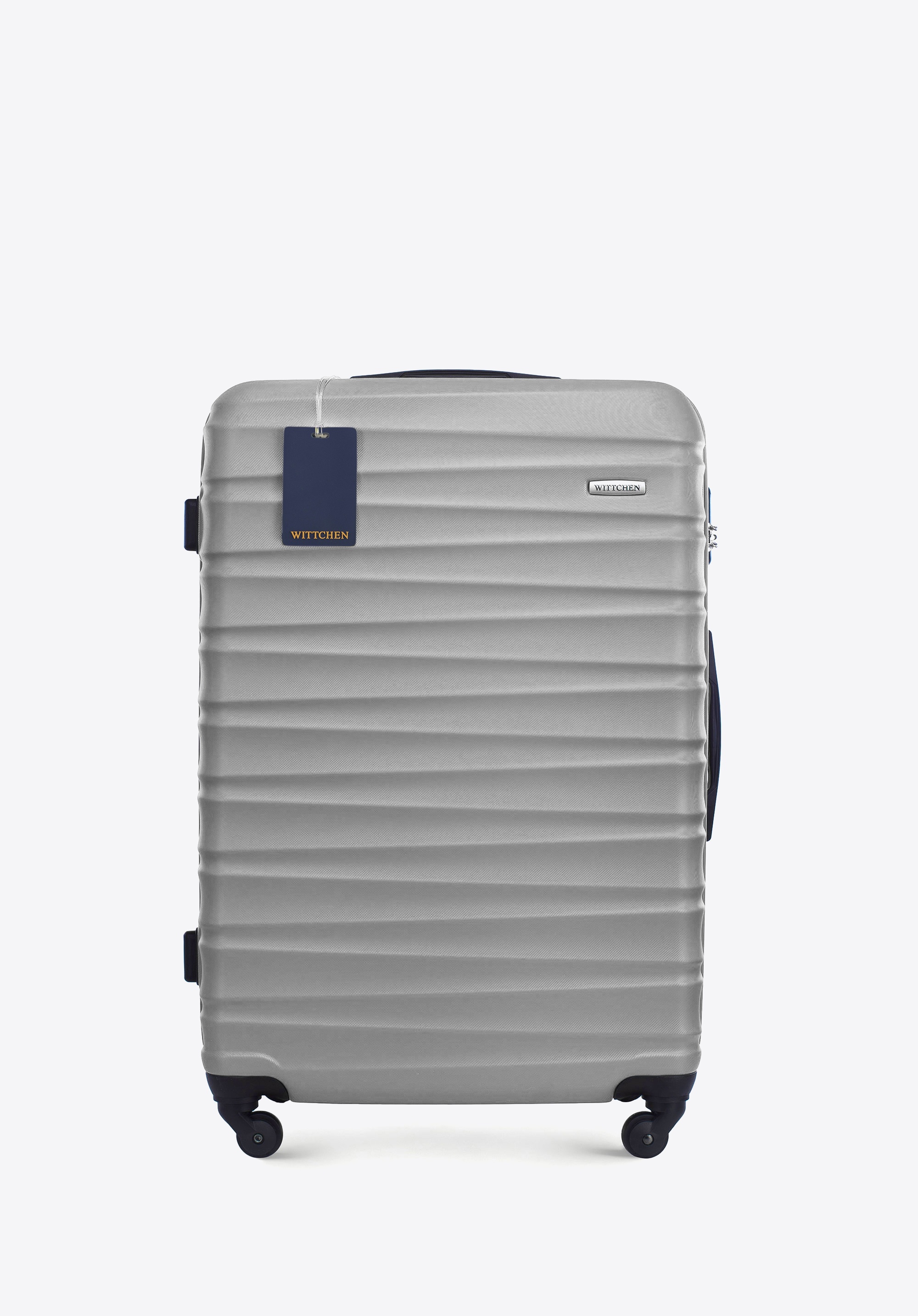 Large ABS suitcase and WITTCHEN logo luggage tag, grey, 56-3A-313-01Z6, Photo 1