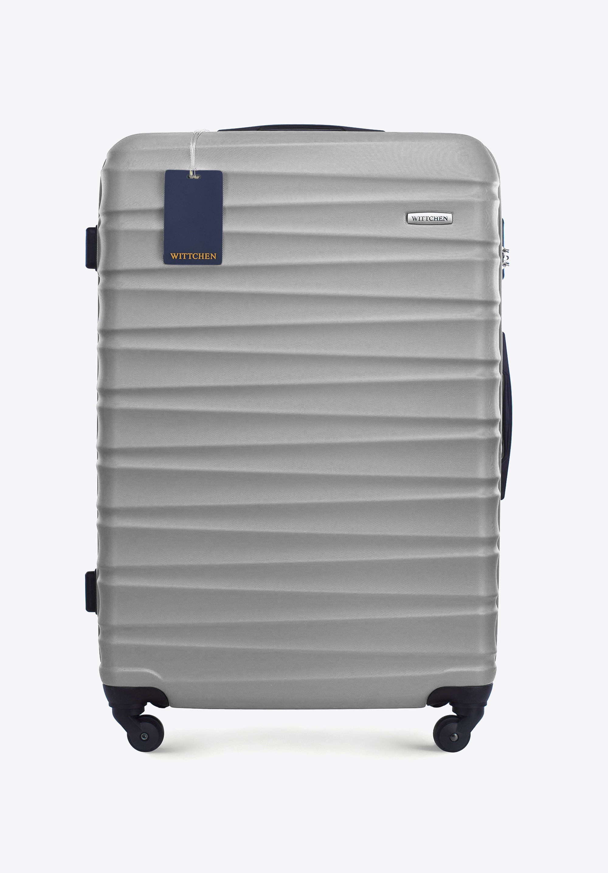Duża walizka z ABS - u i identyfikator z logo WITTCHEN, szary, 56-3A-313-01Z6, Zdjęcie 1