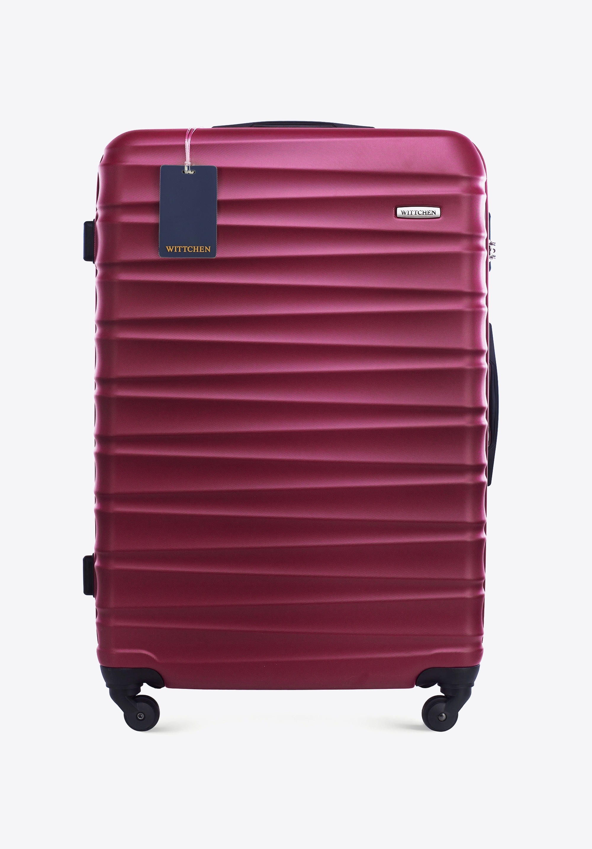 Duża walizka z ABS - u i identyfikator z logo WITTCHEN, bordowy, 56-3A-313-31Z6, Zdjęcie 1