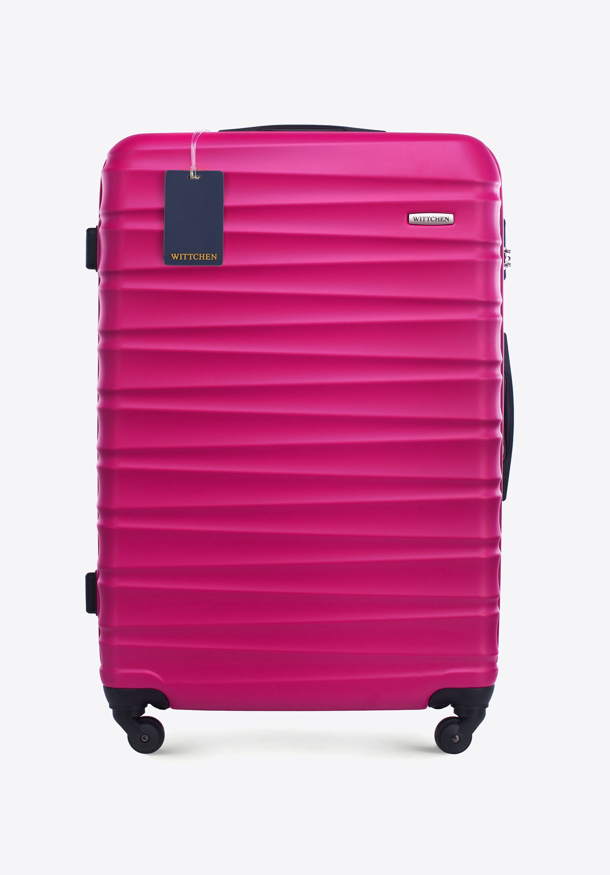 Duża walizka z ABS - u i identyfikator z logo WITTCHEN, różowy, 56-3A-313-34Z6, Zdjęcie 1