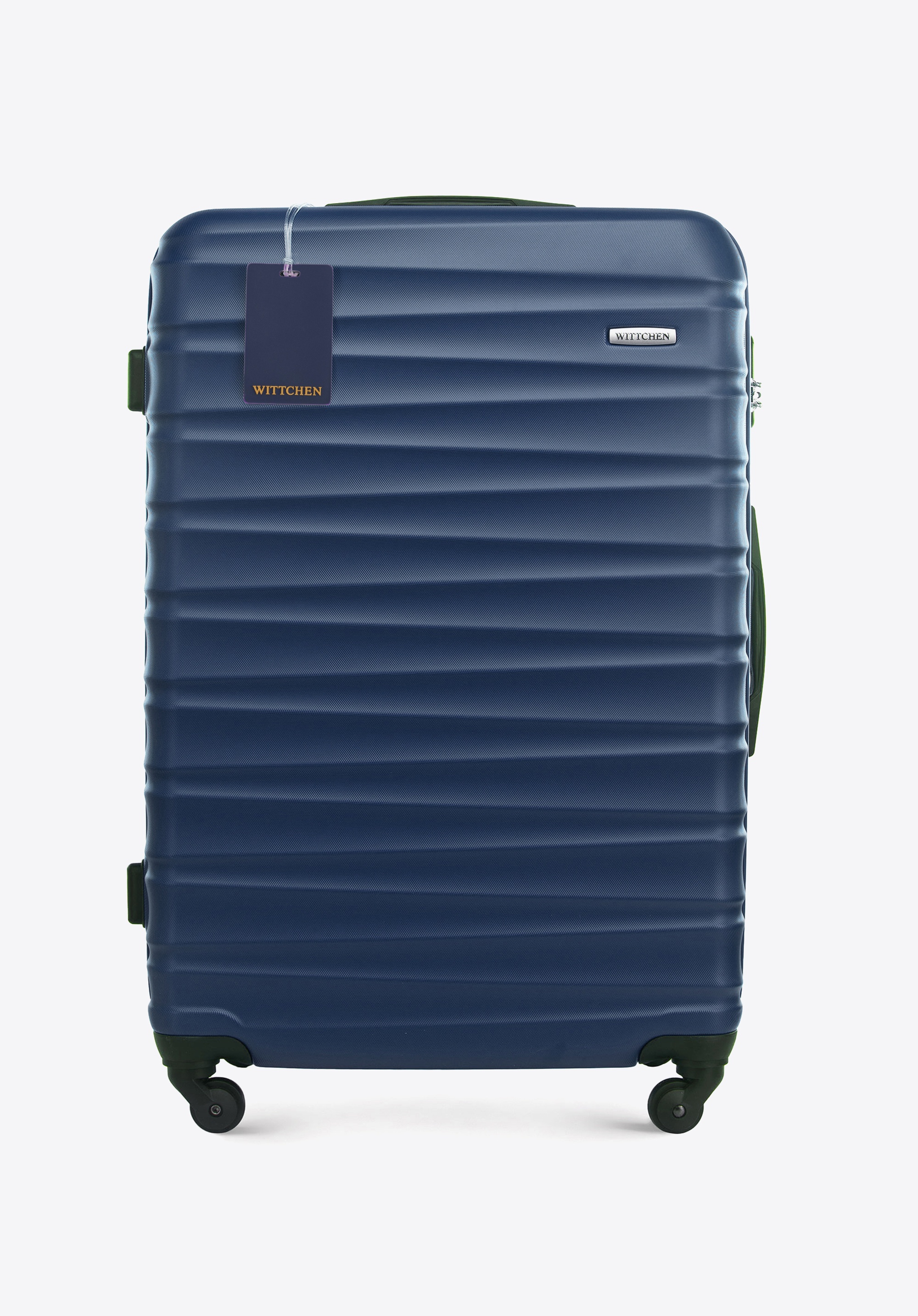 Duża walizka z ABS - u i identyfikator z logo WITTCHEN, granatowy, 56-3A-313-91Z6, Zdjęcie 1