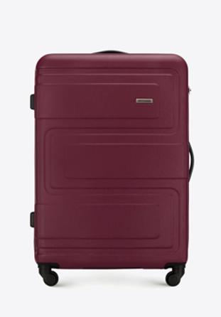 Duża walizka z ABS-u tłoczona, bordowy, 56-3A-633-35, Zdjęcie 1